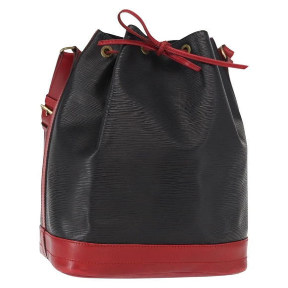 LOUIS VUITTON Epi Noe Shoulder Bag Bicolor Black Red M44017 LV Auth ep12309