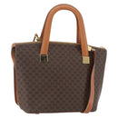 CELINE Macadam Canvas Hand Bag PVC Leather 2way Brown Gold Auth ep12312-1
