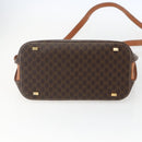 CELINE Macadam Canvas Hand Bag PVC Leather 2way Brown Gold Auth ep12312-5