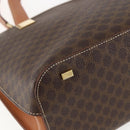 CELINE Macadam Canvas Hand Bag PVC Leather 2way Brown Gold Auth ep12312-17