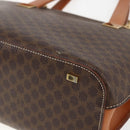 CELINE Macadam Canvas Hand Bag PVC Leather 2way Brown Gold Auth ep12312-18
