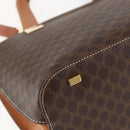 CELINE Macadam Canvas Hand Bag PVC Leather 2way Brown Gold Auth ep12312-19