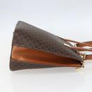 CELINE Macadam Canvas Hand Bag PVC Leather 2way Brown Gold Auth ep12312-4
