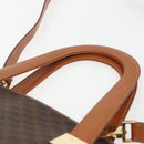 CELINE Macadam Canvas Hand Bag PVC Leather 2way Brown Gold Auth ep12312-14