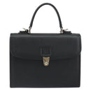 Burberrys Hand Bag Leather Black Silver Auth ep12314-2