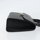 Burberrys Hand Bag Leather Black Silver Auth ep12314-4