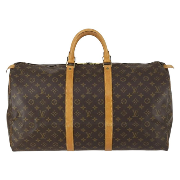 LOUIS VUITTON Monogram Keepall 55 Boston Bag M41424 LV Auth ep12315