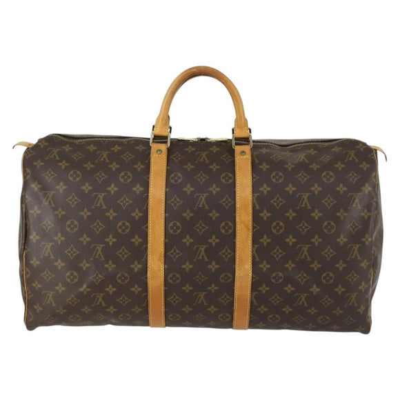 LOUIS VUITTON Monogram Keepall 55 Boston Bag M41424 LV Auth ep12315