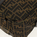 FENDI Zucca Canvas Boston Bag Black Brown Auth ep12318-15