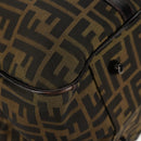 FENDI Zucca Canvas Boston Bag Black Brown Auth ep12318-16
