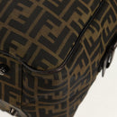FENDI Zucca Canvas Boston Bag Black Brown Auth ep12318-17