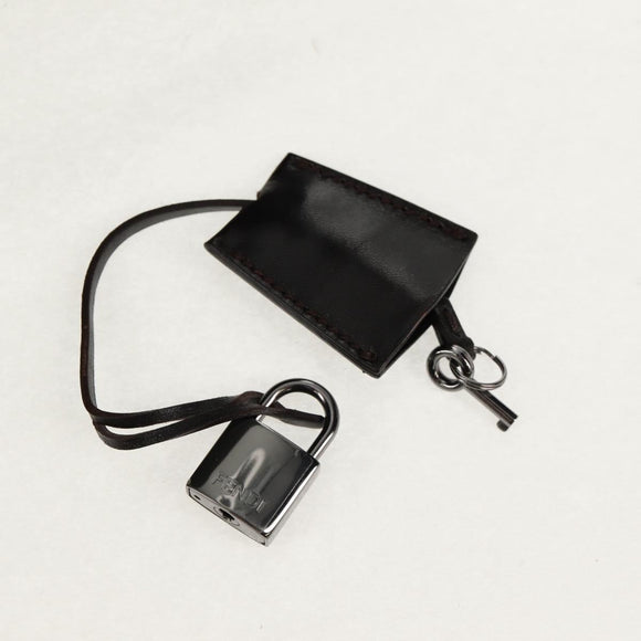 FENDI Zucca Canvas Boston Bag Black Brown Auth ep12318