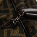 FENDI Zucca Canvas Boston Bag Black Brown Auth ep12318-9