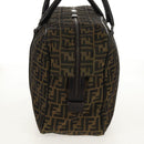 FENDI Zucca Canvas Boston Bag Black Brown Auth ep12318-3