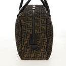 FENDI Zucca Canvas Boston Bag Black Brown Auth ep12318-4