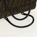 FENDI Zucca Canvas Boston Bag Black Brown Auth ep12318-7
