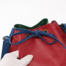 LOUIS VUITTON Epi Petit Noe Bag Tricolor Green Red blue M44147 LV Auth ep12319-15