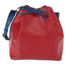 LOUIS VUITTON Epi Petit Noe Bag Tricolor Green Red blue M44147 LV Auth ep12319-2