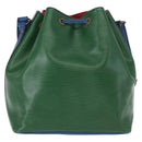 LOUIS VUITTON Epi Petit Noe Bag Tricolor Green Red blue M44147 LV Auth ep12319-3