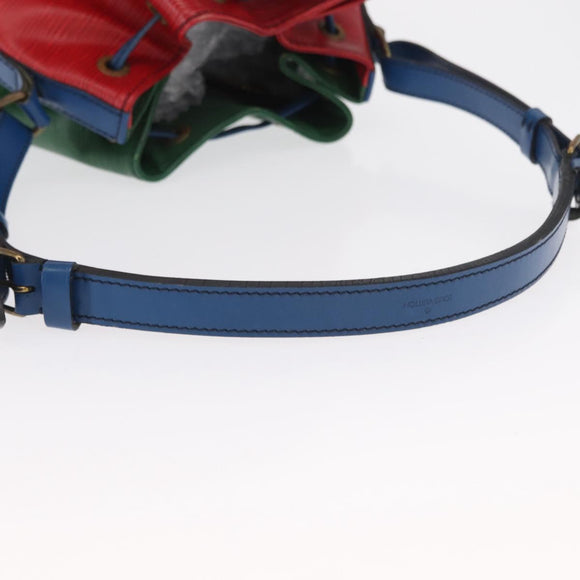 LOUIS VUITTON Epi Petit Noe Bag Tricolor Green Red blue M44147 LV Auth ep12319