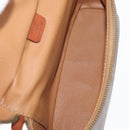 CELINE Macadam Canvas Vanity Pouch PVC Leather Brown Gold Auth ep12322-18