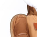 CELINE Macadam Canvas Vanity Pouch PVC Leather Brown Gold Auth ep12322-20
