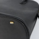 CELINE Hand Bag Leather Black Gold Auth ep12323-10