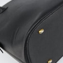 CELINE Hand Bag Leather Black Gold Auth ep12323-11