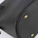 CELINE Hand Bag Leather Black Gold Auth ep12323-13