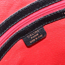 CELINE Hand Bag Leather Black Gold Auth ep12323-15
