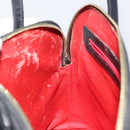 CELINE Hand Bag Leather Black Gold Auth ep12323-18