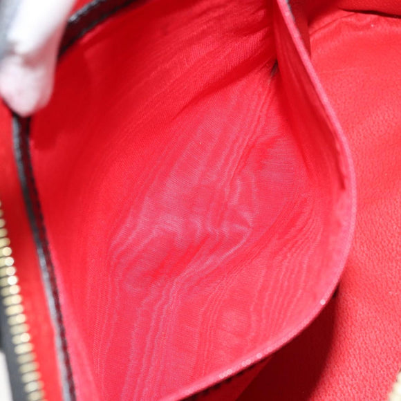 CELINE Hand Bag Leather Black Gold Auth ep12323