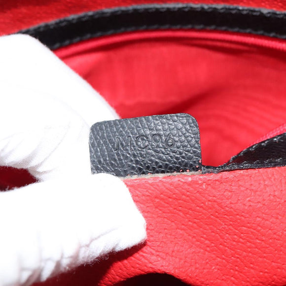 CELINE Hand Bag Leather Black Gold Auth ep12323