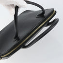 CELINE Hand Bag Leather Black Gold Auth ep12323-6