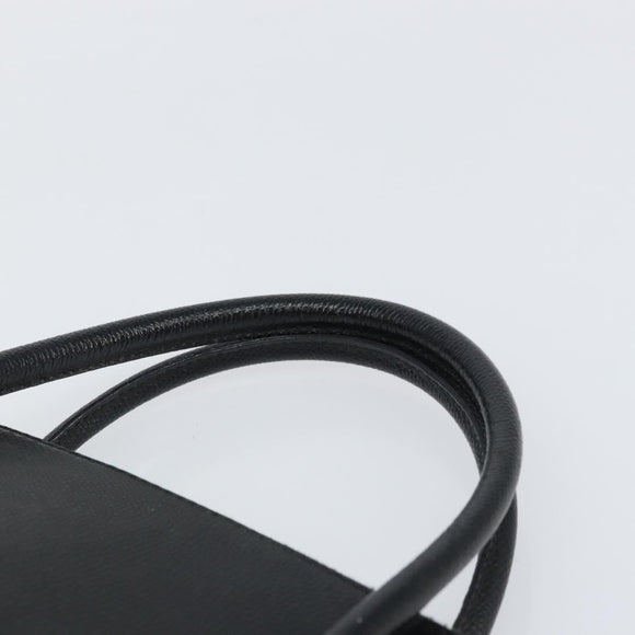 CELINE Hand Bag Leather Black Gold Auth ep12323