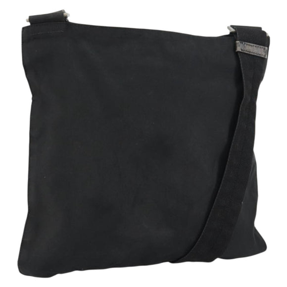 PRADA Shoulder Bag Nylon Silver Black Auth ep12326