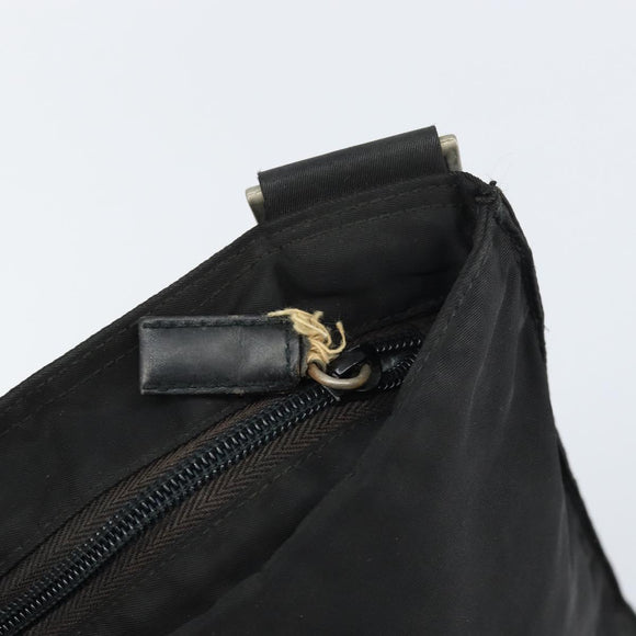 PRADA Shoulder Bag Nylon Silver Black Auth ep12326