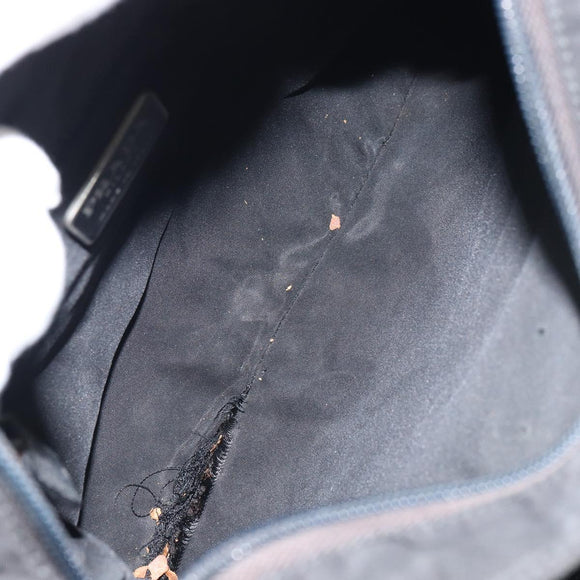 PRADA Shoulder Bag Nylon Silver Black Auth ep12326