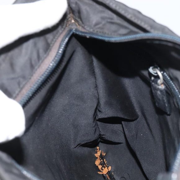 PRADA Shoulder Bag Nylon Silver Black Auth ep12326