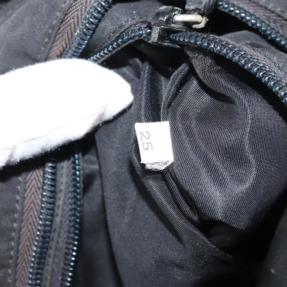 PRADA Shoulder Bag Nylon Silver Black Auth ep12326