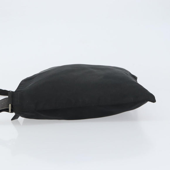 PRADA Shoulder Bag Nylon Silver Black Auth ep12326