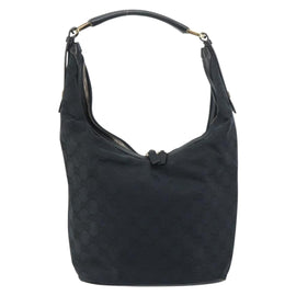 GUCCI GG Canvas Shoulder Bag Black Gold 001 4288 Auth ep12327 - 0