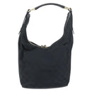 GUCCI GG Canvas Shoulder Bag Black Gold 001 4288 Auth ep12327-3