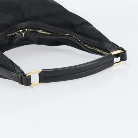 GUCCI GG Canvas Shoulder Bag Black Gold 001 4288 Auth ep12327