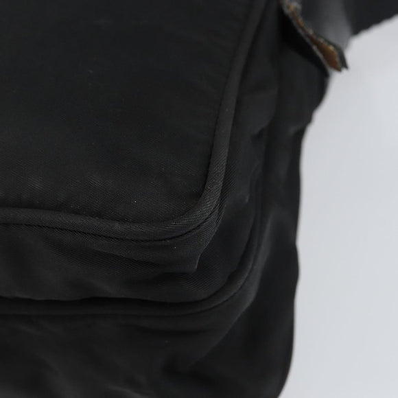 PRADA Shoulder Bag Nylon Silver Black Auth ep12328