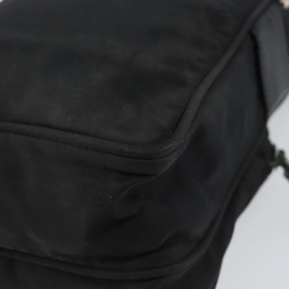 PRADA Shoulder Bag Nylon Silver Black Auth ep12328