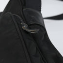 PRADA Shoulder Bag Nylon Silver Black Auth ep12328-9