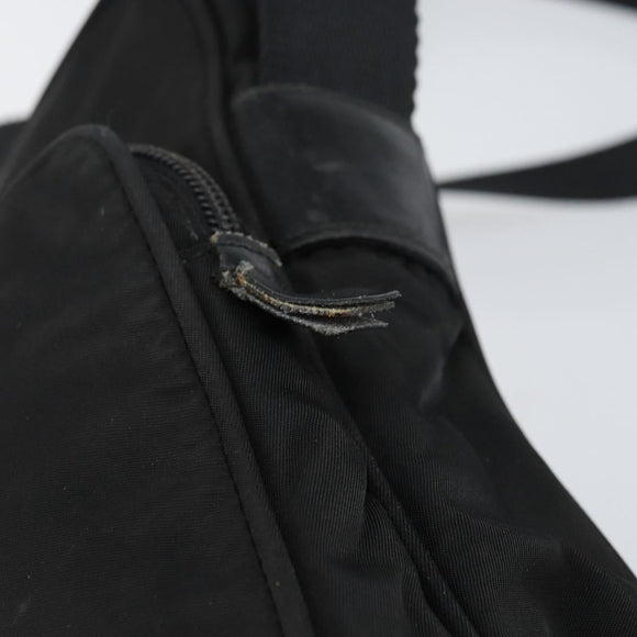 PRADA Shoulder Bag Nylon Silver Black Auth ep12328