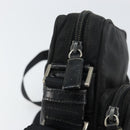 PRADA Shoulder Bag Nylon Silver Black Auth ep12328-10