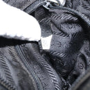 PRADA Shoulder Bag Nylon Silver Black Auth ep12328-12